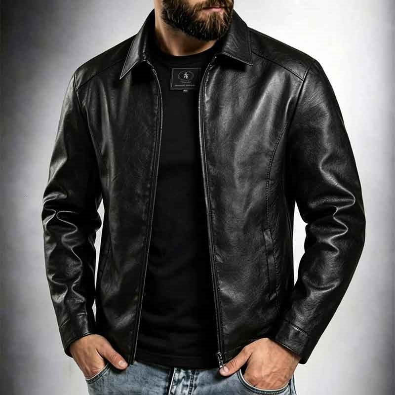 Herren Moderne Lederjacke Shop Nory