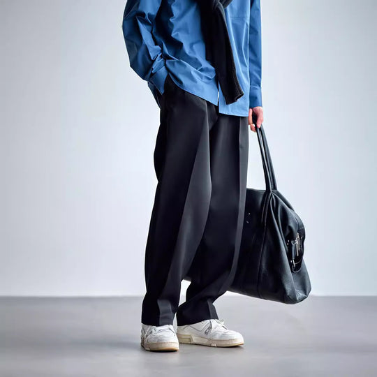 Herren Weite Chino-Hose mit Bundfalten und lockerem Schnitt Shop Nory