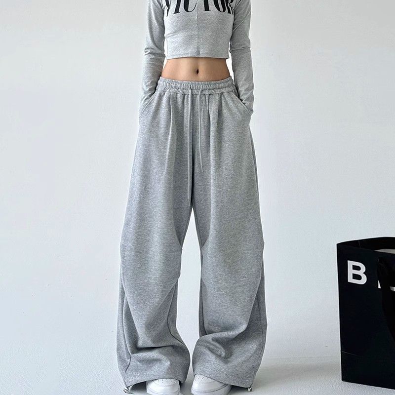 Damen nan weite Jogginghose mit extra weitem Bein und Kordelzugbund aus French Terry Shop Nory