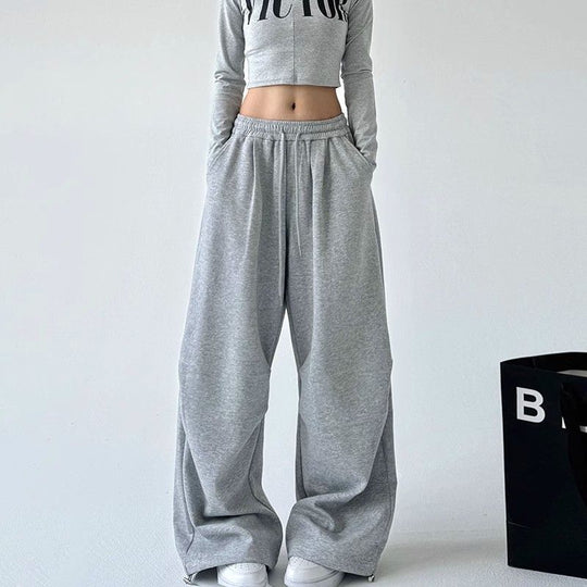 Damen nan weite Jogginghose mit extra weitem Bein und Kordelzugbund aus French Terry Shop Nory