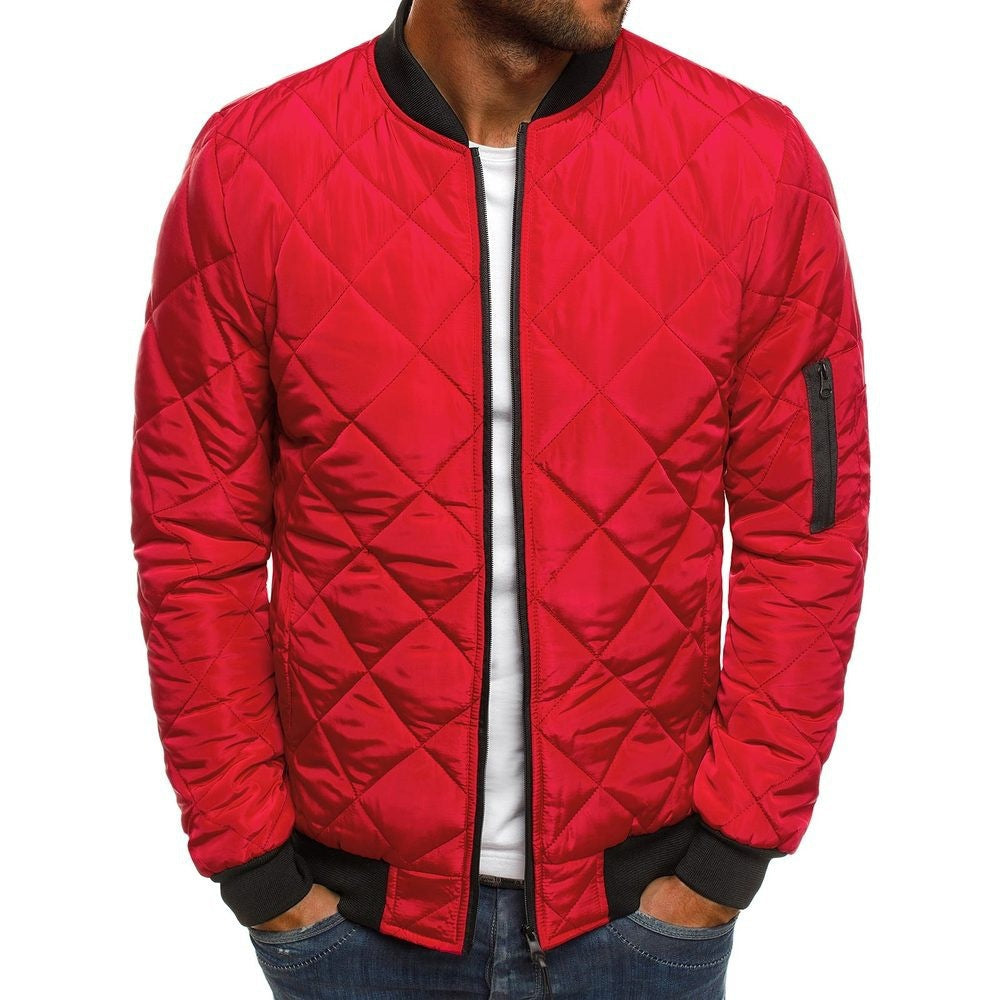 Herren Steppjacke mit praktischen Taschen und elastischen Bündchen