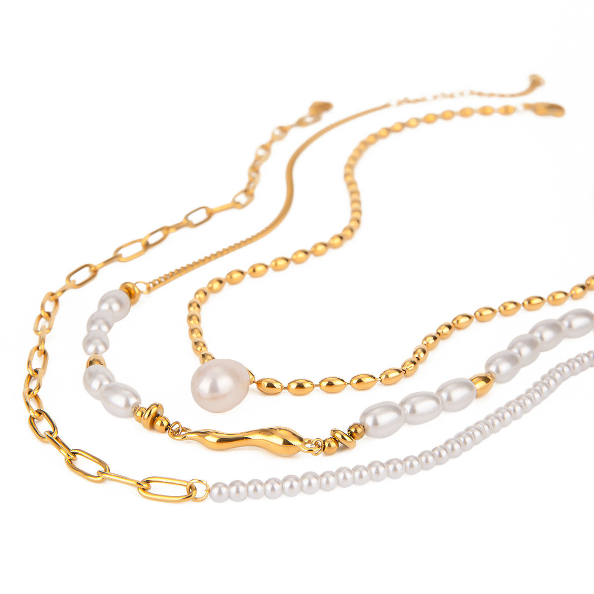 Damen Halskette mit feinem Perlenanhänger und hypoallergener Edelstahlverarbeitung Shop Nory