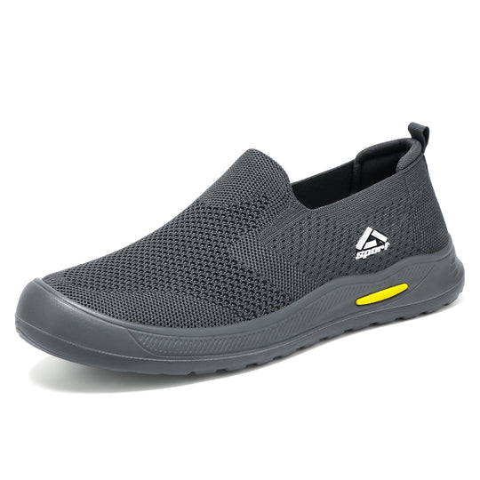 Herren nan atmungsaktiver Slip-On Arbeitsschuh mit nahtlosem Strickoberteil, stoßdämpfender EVA-Zwischensohle und rutschfester Gummilaufsohle Shop Nory