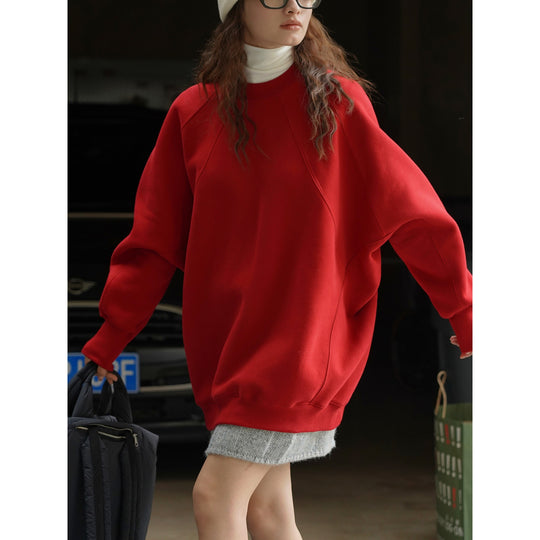 Damen Boxy-Sweatshirt mit Raglan-Nähten und voluminösen Ärmeln Shop Nory
