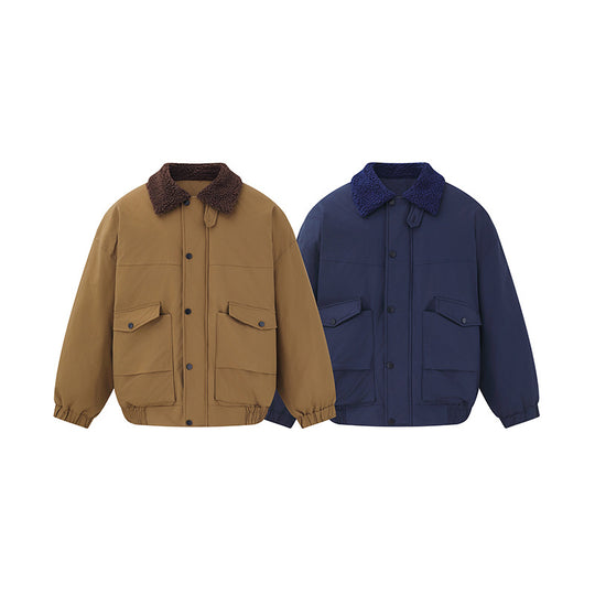 Herren Winddichter Boxy-Bomber im Workwear-Stil mit Teddykragen Shop Nory