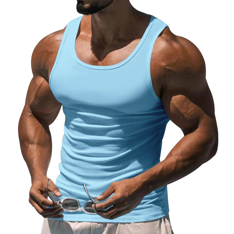 Herren atmungsaktives Sport-Tanktop mit körperbetontem Schnitt und feuchtigkeitsregulierendem Material