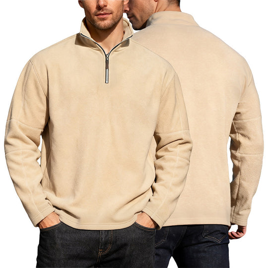 Herren Thermo-Fleece-Halbzip-Pullover mit Stehkragen Shop Nory