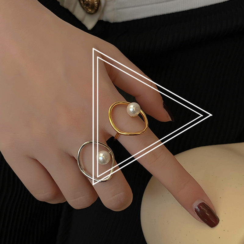 Damen Offener Ring mit einzigartigem Perlendesign Shop Nory