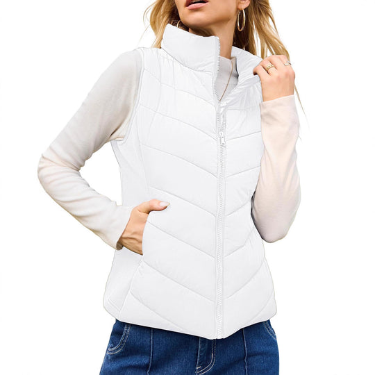 Damen nan gesteppte Thermo-Steppweste mit hohem Stehkragen und elastischen Seiteneinsätzen Shop Nory