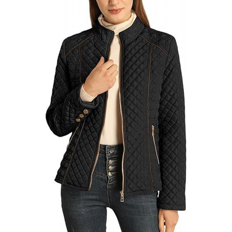 Damen gesteppte Freizeitjacke mit hohem Kragen