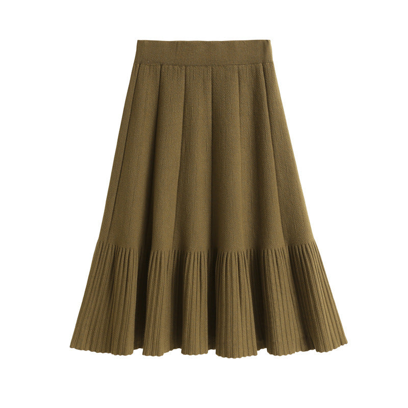 Damen Plissierter Maxi-Rock mit stylishen Falten Shop Nory