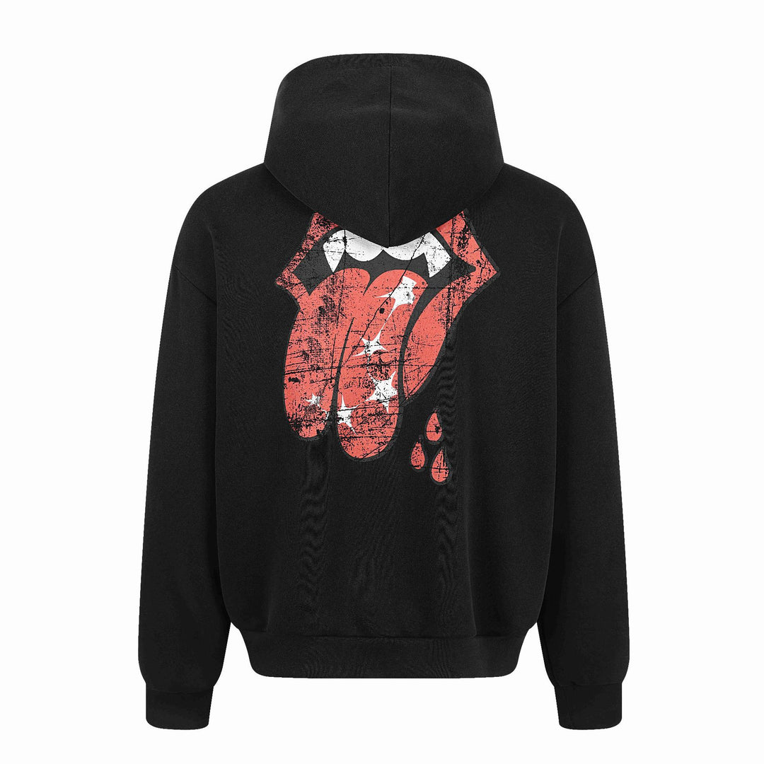 Unisex Kapuzen-Zipjacke im Oversize-Boxy-Schnitt mit Brustemblem Shop Nory