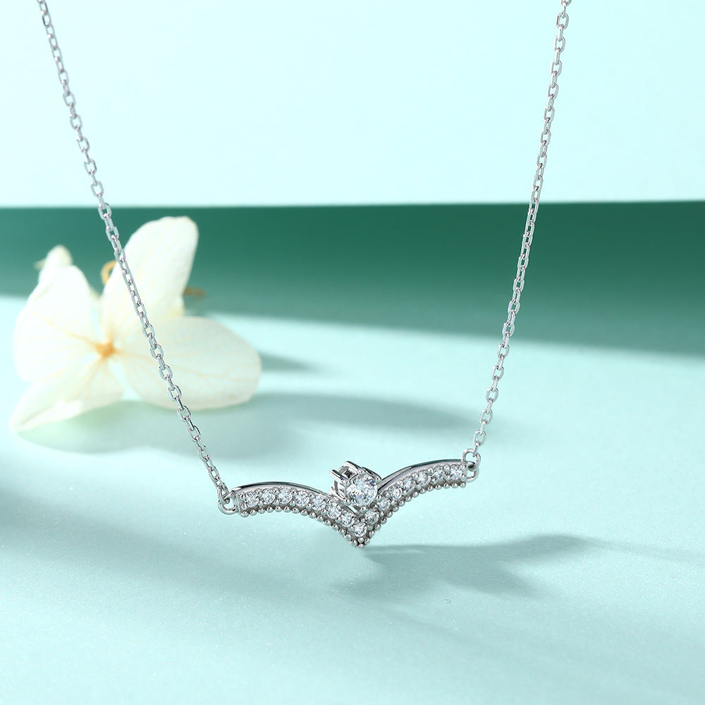 Damen Halskette mit funkelndem Zirkonia-Besatz und elegantem Design Shop Nory