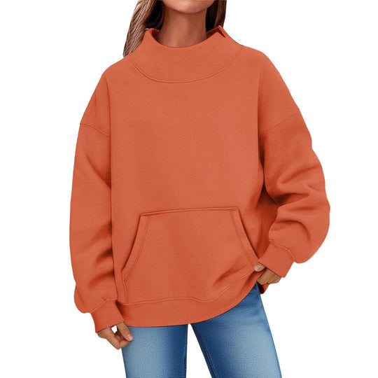 Damen Oversized Hoodie mit Stehkragen und Kängurutasche Shop Nory