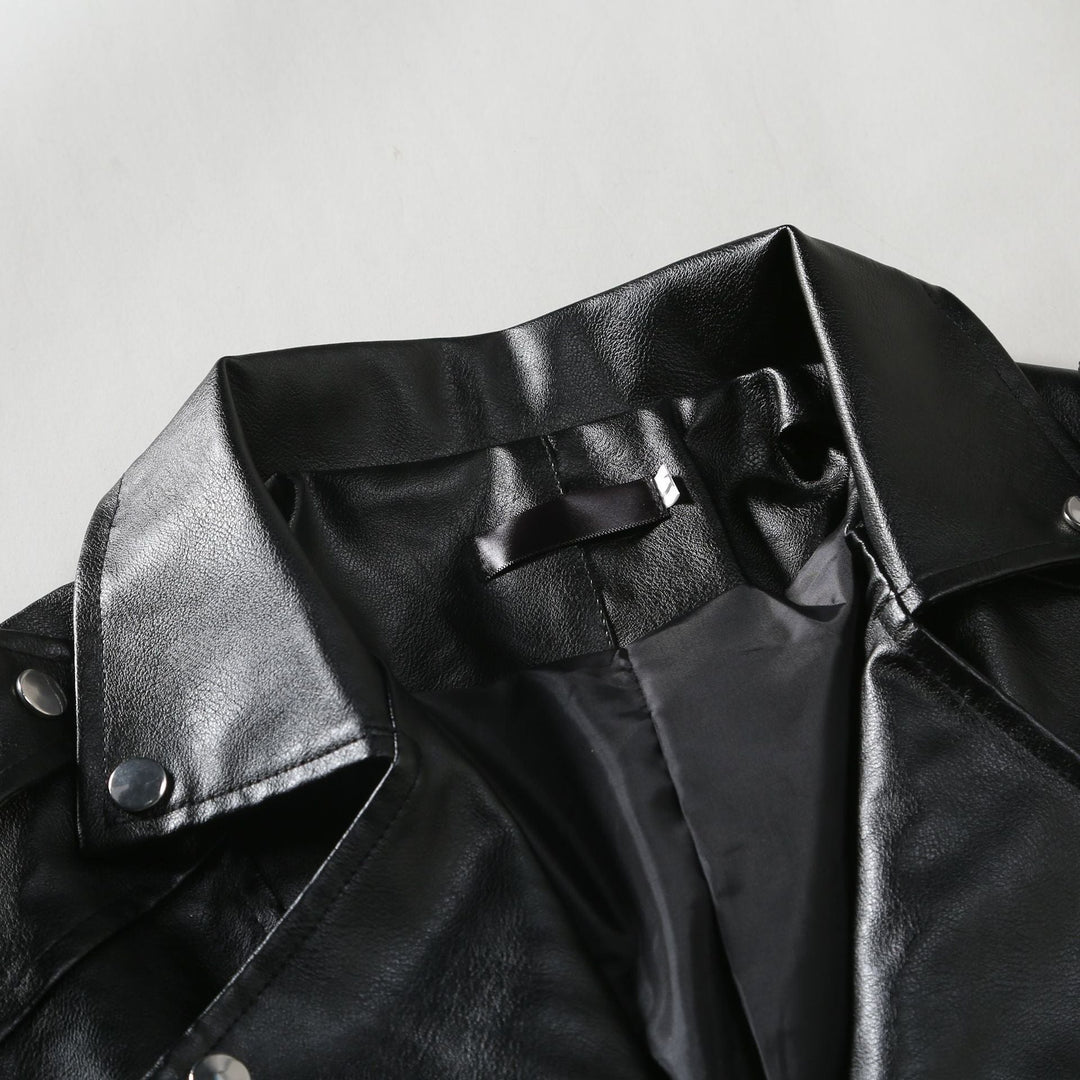 Herren stilvolle Bikerjacke aus hochwertigem Echt Shopnory