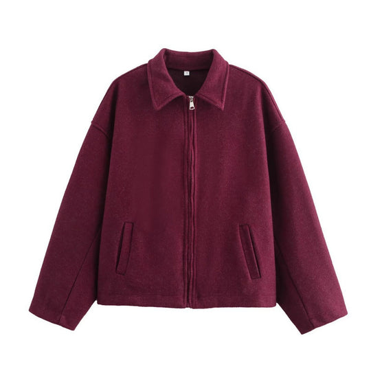 Herren Boxy Wollmix-Blouson mit Reißverschluss und Hemdkragen Shop Nory