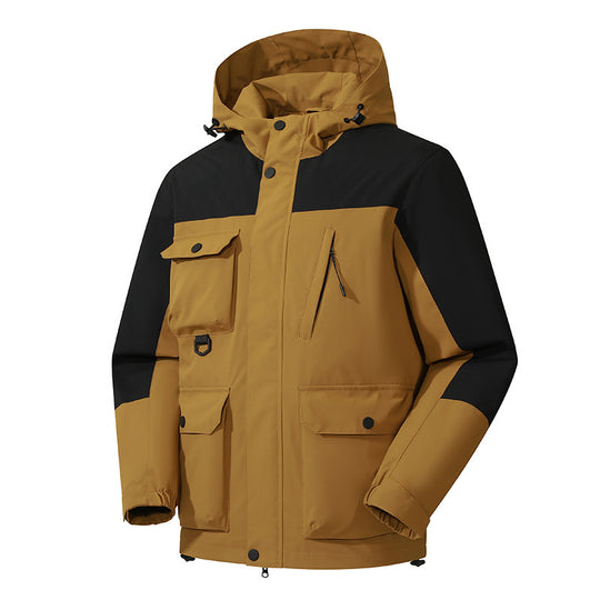 Herren Technische Utility-Fieldjacke mit Kapuze, Mehrfachtaschen und windabweisender Shell Shop Nory