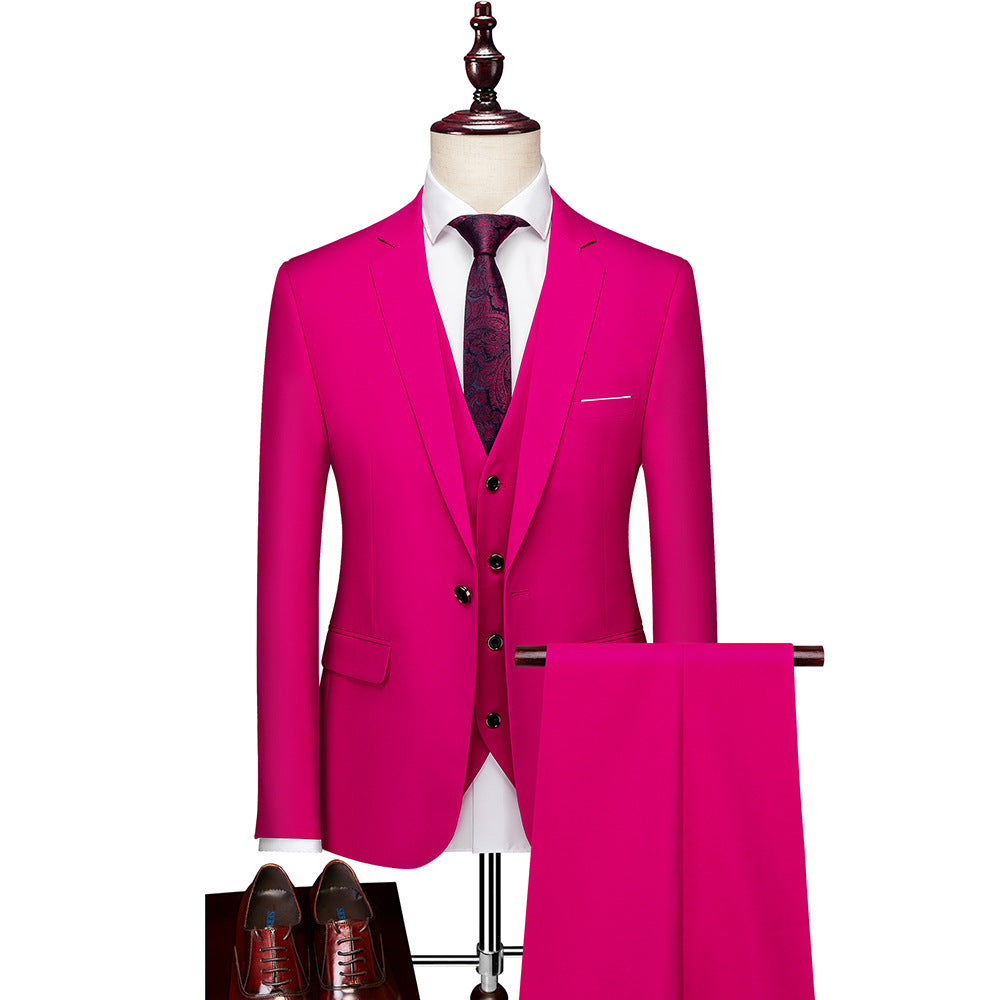Herren Dreiteiliger Slim-Fit Businessanzug mit Weste und schmaler Silhouette Shop Nory