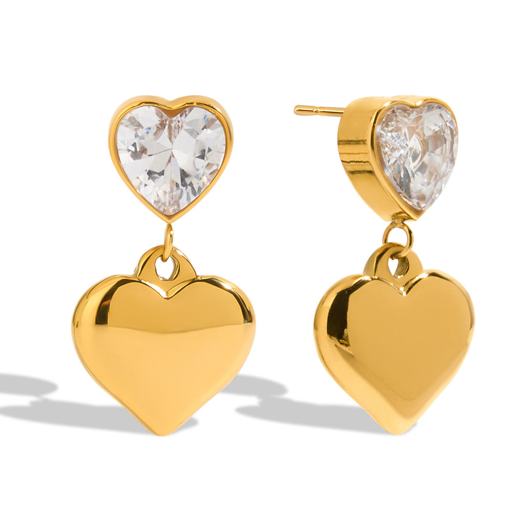 Damen Ohrringe mit Herzdesign aus Edelstahl Shop Nory