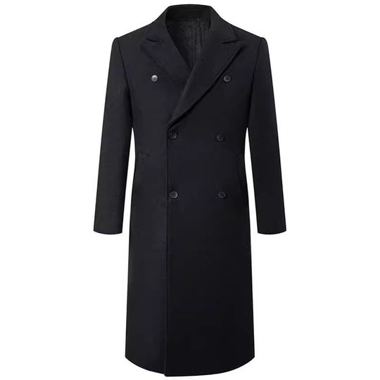 Herren Doppelreihiger City Mantel aus Wollmix mit taillierter Silhouette Shop Nory