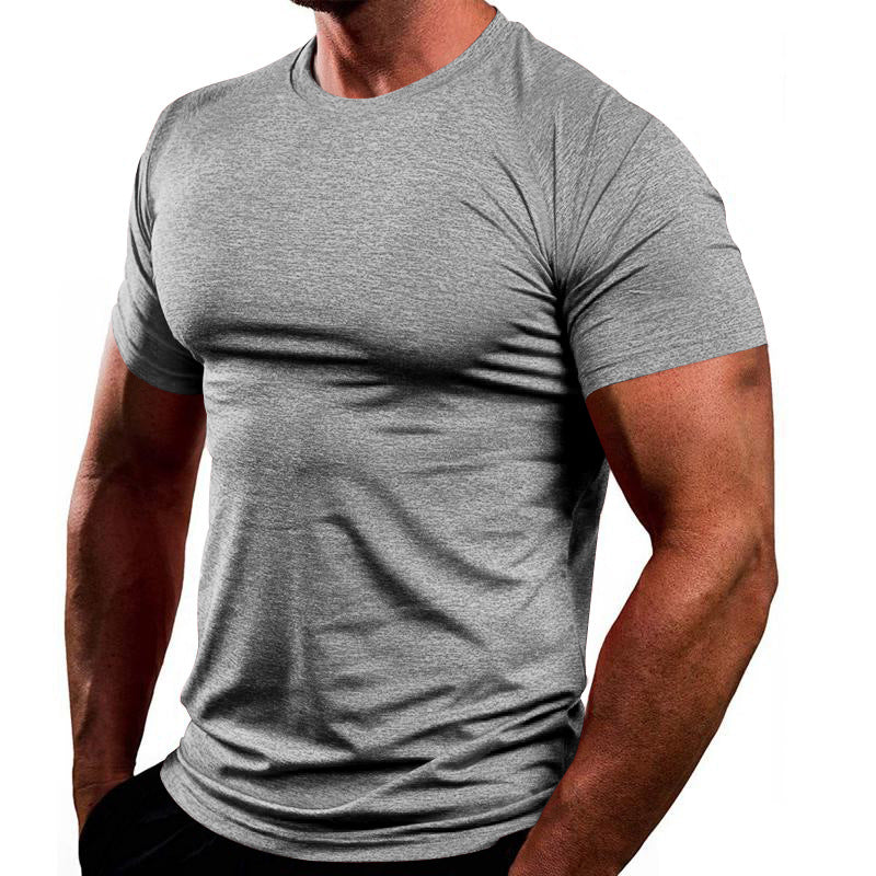 Herren Sportliches Basic T-Shirt aus atmungsaktiver Baumwolle