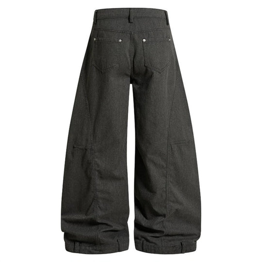 Damen Weite High‑Waist Culotte‑Cargo‑Ballonhose mit Drapierung und verstellbarem Saum Shop Nory