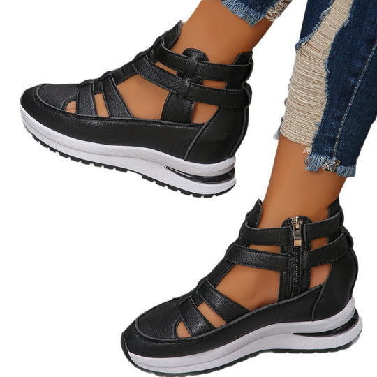 Damen Sportliche Plateau-Sandale mit geflochtenem Riemen und dämpfender Profilsohle Shop Nory