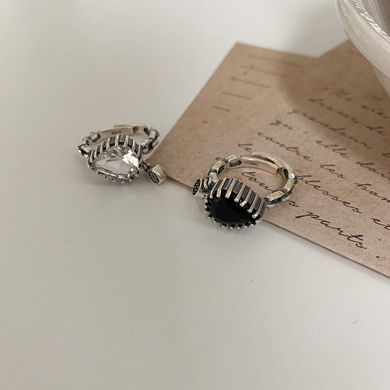 Damen Statement-Ring mit funkelndem Stein Shop Nory