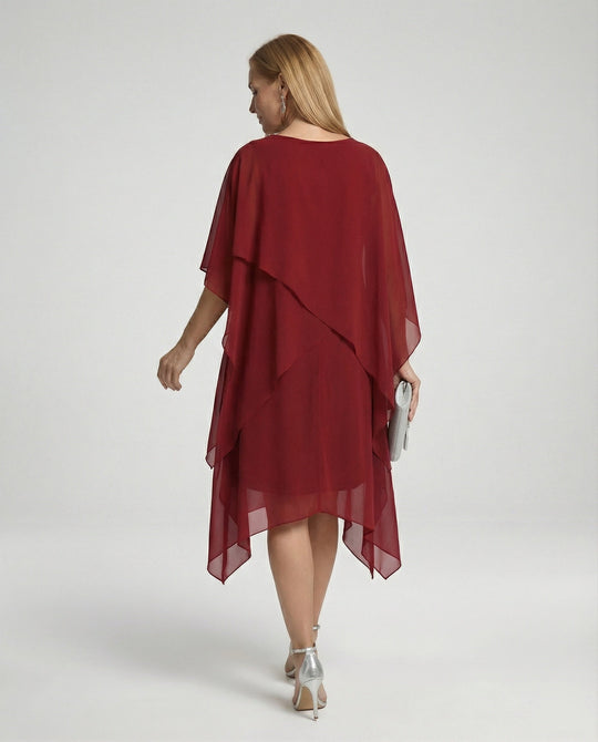 Damen Abendkleid Lagenlook elegant