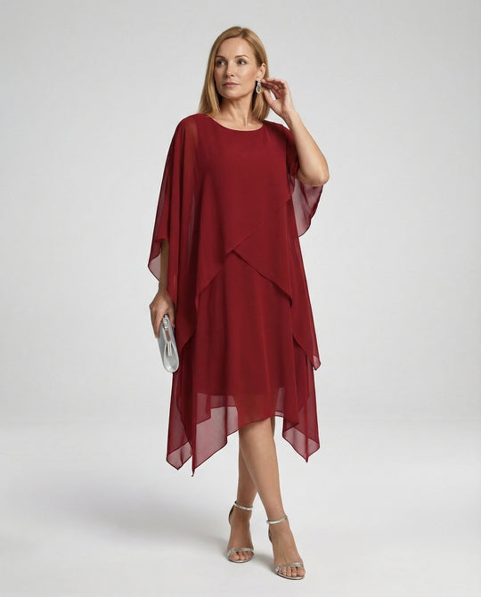 Damen Abendkleid Lagenlook elegant