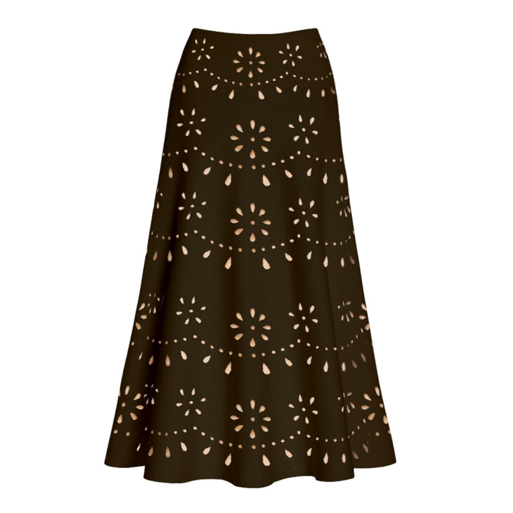 Damen Badeanzug und Rock-Set mit floralem Cut-Out Design
