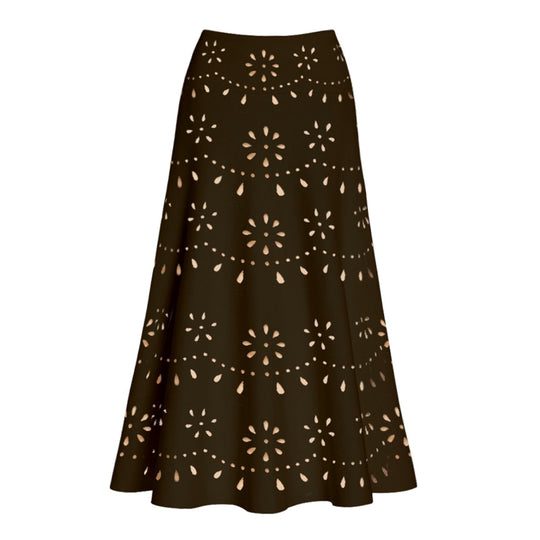Damen Badeanzug und Rock-Set mit floralem Cut-Out Design