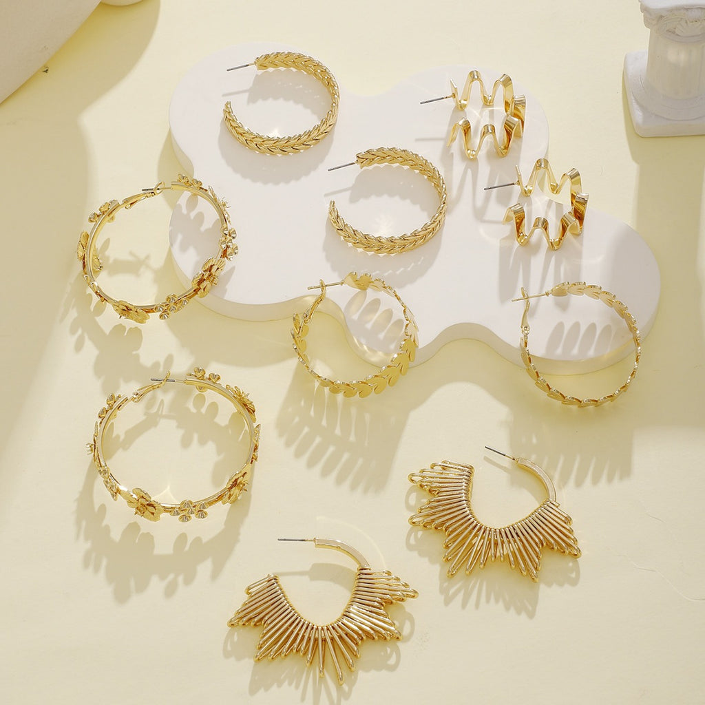 Damen kunstvoll designte Kreolen Shop Nory
