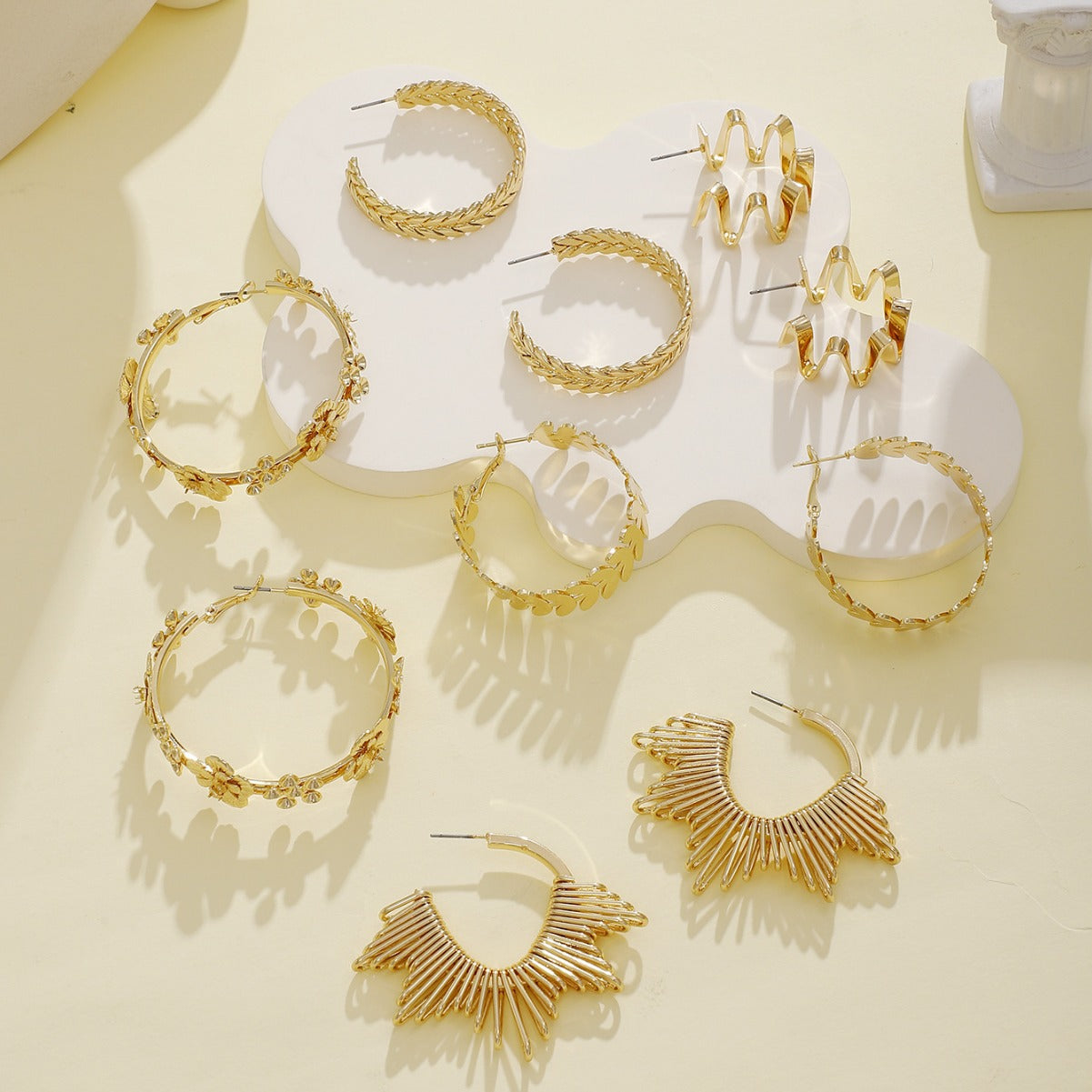 Damen kunstvoll designte Kreolen Shop Nory
