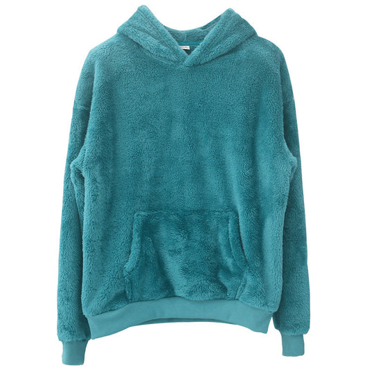 Unisex nan kuscheliger Kapuzenpullover aus Teddyplüsch mit Kängurutasche Shop Nory