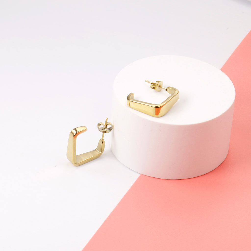 Damen Hängende Ohrringe aus hochwertigem Edelstahl mit goldplattierter Oberfläche Shop Nory