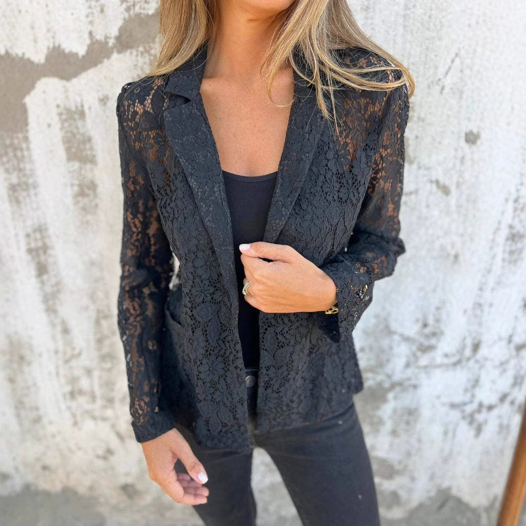 Damen elegante Spitzenblazer