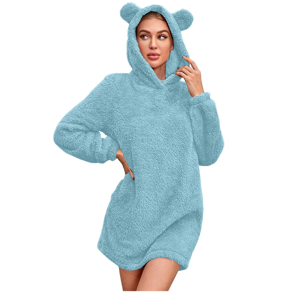 Damen Kuscheliger Hoodie mit Bärenohren