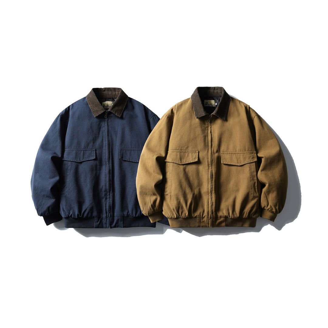 Herren Robuster Canvas-Blouson mit Cordkragen und Utility‑Taschen Shop Nory