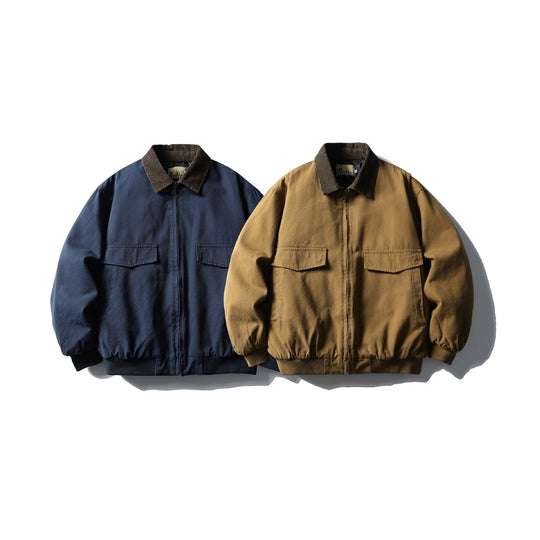 Herren Robuster Canvas-Blouson mit Cordkragen und Utility‑Taschen Shop Nory