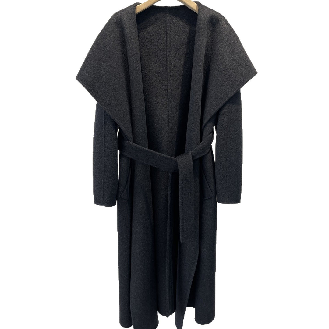 Damen Eleganter Drapierter Langmantel Shop Nory