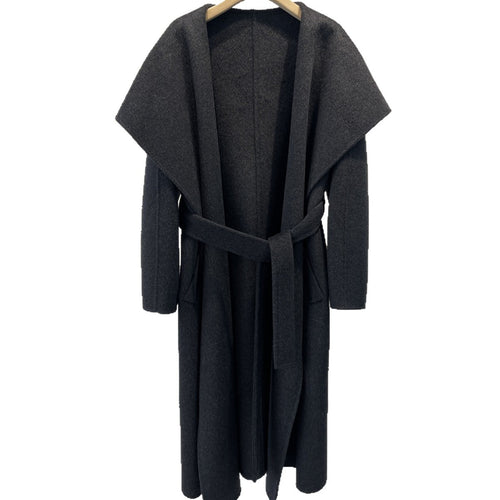 Damen Eleganter Drapierter Langmantel Shop Nory
