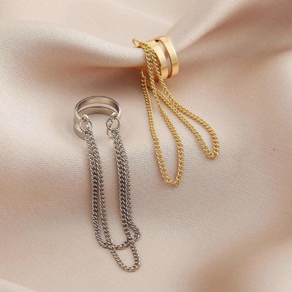 Damen Modeschmuck Ohrcuff mit elegantem Kettenakzent Shop Nory