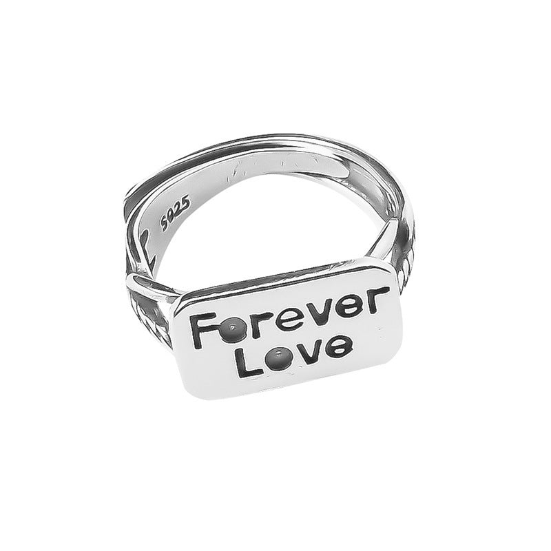 Damens Ring mit inspirierendem Schriftzug "Forever Love" Shop Nory