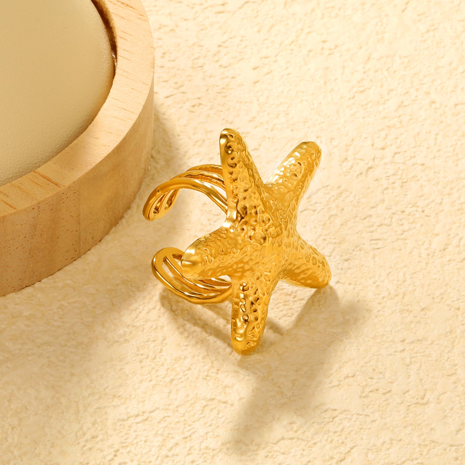 Damen offener Ring mit kunstvollem Sternenmuster und verstellbarem Design Shop Nory