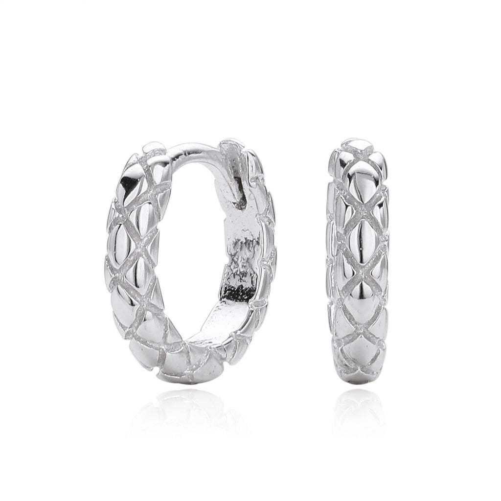 Damen Creolen mit elegantem geflochtenem Design aus hochwertigem 925er Sterlingsilber Shop Nory