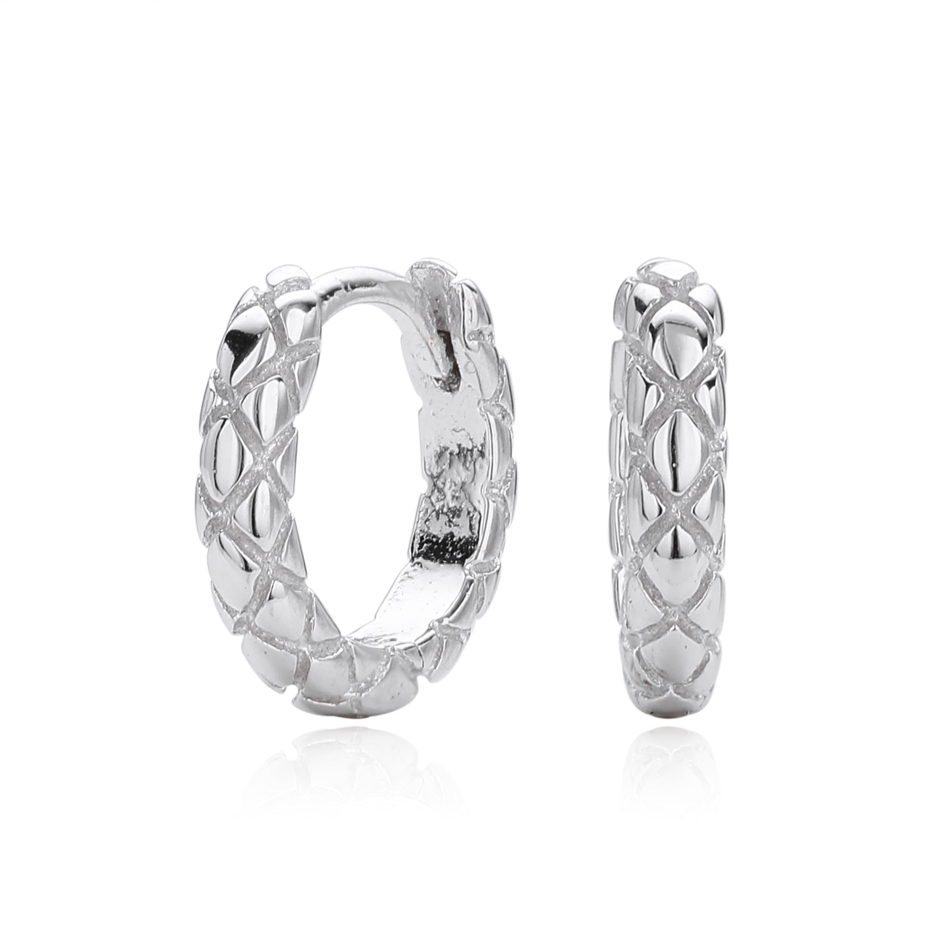 Damen Creolen mit elegantem geflochtenem Design aus hochwertigem 925er Sterlingsilber Shop Nory