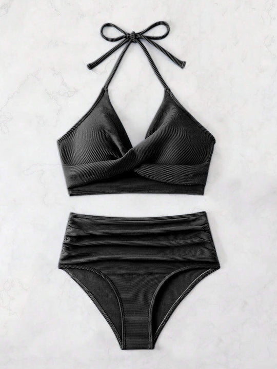 Damen Hochtailliertes Bikini-Set