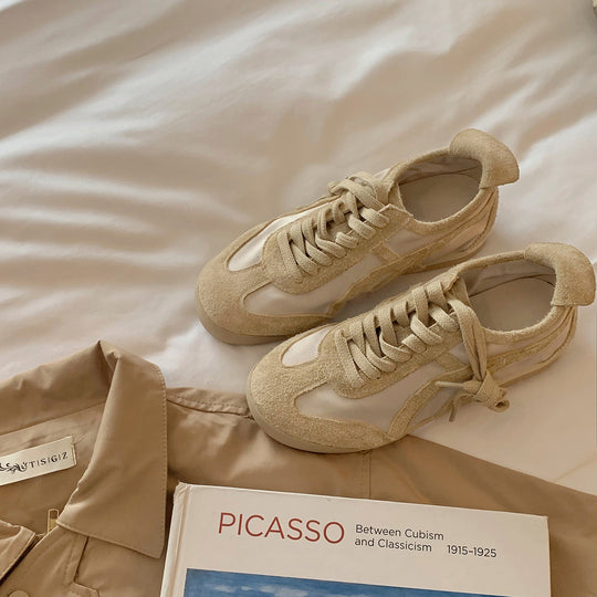 Damen modische Sneakers mit hochwertigem Wildleder und atmungsaktiver Konstruktion