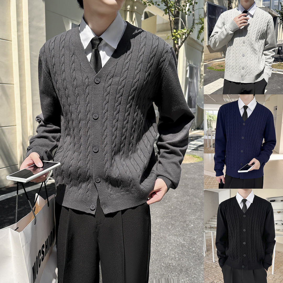 Herren Strickjacke mit Kabelmuster Shop Nory